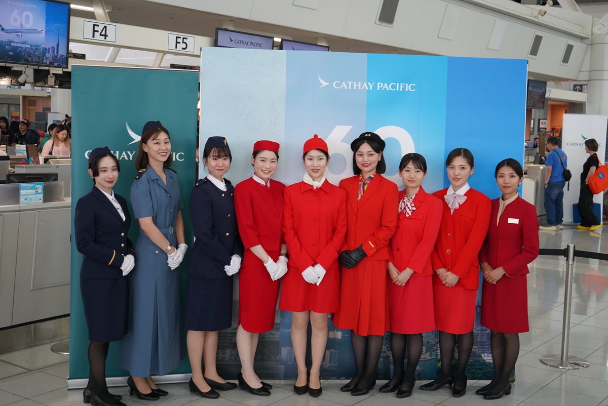キャセイパシフィック航空 福岡空港就航60周年🛫 本日は歴代の