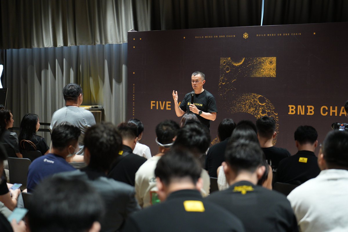 CZ 在香港 BNB Chain 五周年活动上演讲