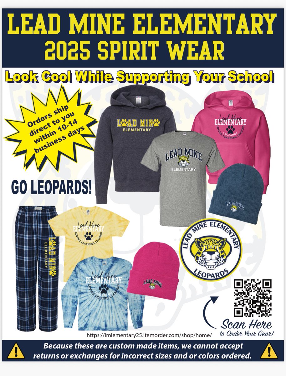 Order your 25-26 spirit wear today! 💙💛💙