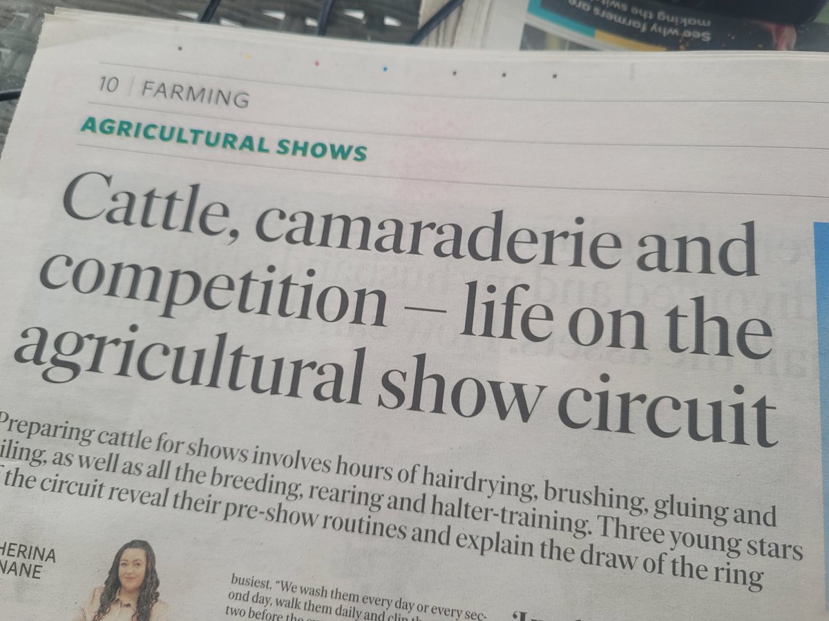Peter Hynes 🐄🥛🇮🇪 (@peterhynes15) on Twitter photo In Todays #FarmingIndo - three young stars on what life on the agricultural show circuit is really like.
Great piece by <a href="/MsCatherinaC/">Catherina Cunnane</a> In Todays #FarmingIndo - three young stars on what life on the agricultural show circuit is really like.
Great piece by <a href="/MsCatherinaC/">Catherina Cunnane</a>