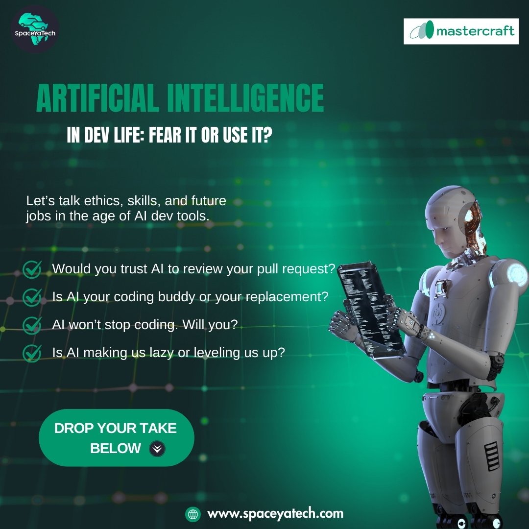 SpaceYaTech's tweet image. 🤖 AI in Dev Life: Friend, Foe or Future? Share your hot take, will AI replace us or help us reach new heights?
#SpaceyaTech #AIDevTools #FutureOfWork