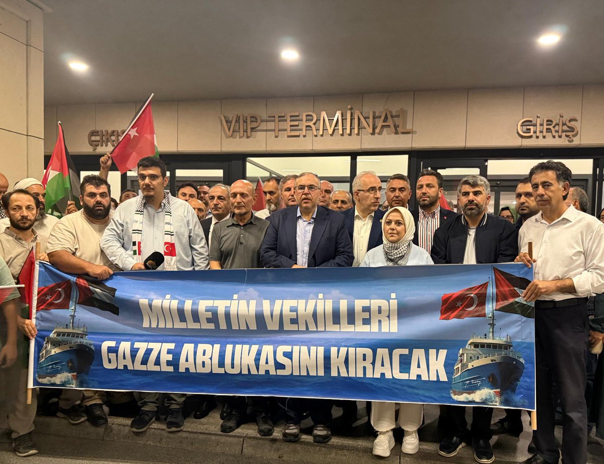 Saadet Partisi Milletvekilleri Mehmet Atmaca ile Necmettin Çalışkan, Gelecek Partisi Milletvekili Sema Silkin Ün ve HÜDA PAR Milletvekili Faruk Dinç, ablukayı kırma amacıyla Gazze’ye doğru yola çıktı. 

Değerli vekillerimiz bugün Tunus’a ulaştı. 

İnşaallah önümüzdeki günlerde