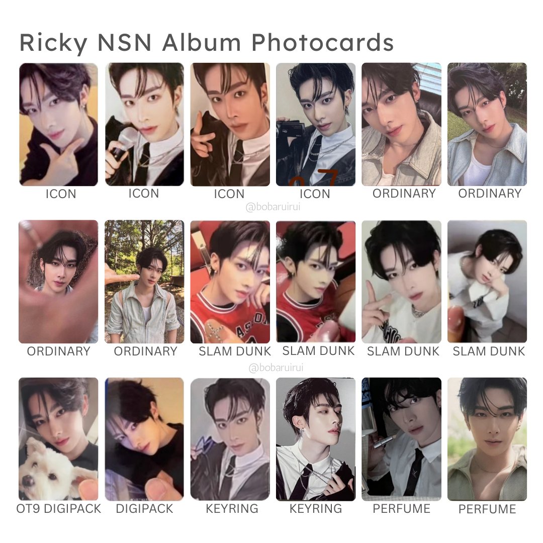 Rickys Complete Never Say Never Album Photocards #RICKY #리키