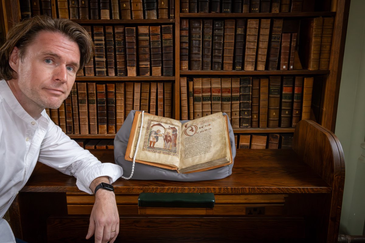 Corpus Christi (@corpuscambridge) on Twitter photo A new book by @camhistory <a href="/RobinsonCamb/">Robinson College</a>  Professor David Woodman on The First King of England - Athelstan - is released today. Prominently featured, of course, is the <a href="/ParkerLibCCCC/">The Parker Library</a>  CCCC MS 183 image of the king with Saint Cuthbert. A new book by @camhistory <a href="/RobinsonCamb/">Robinson College</a>  Professor David Woodman on The First King of England - Athelstan - is released today. Prominently featured, of course, is the <a href="/ParkerLibCCCC/">The Parker Library</a>  CCCC MS 183 image of the king with Saint Cuthbert.