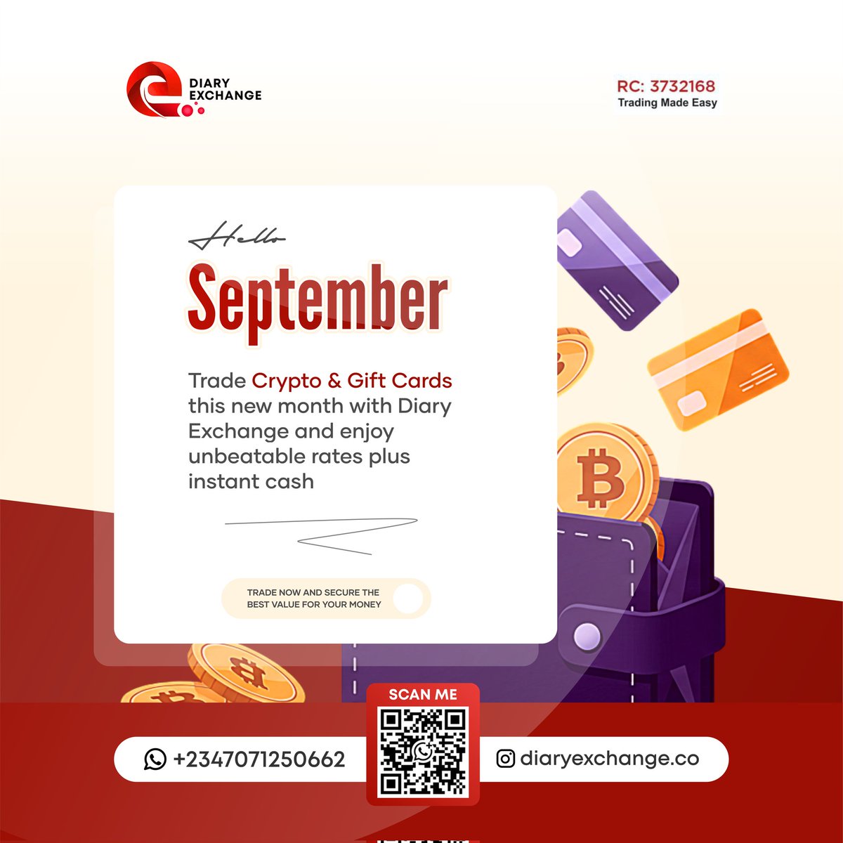 New Month Flyer Design for Crypto Trading Brand : dairy exchange #Trade # Crypto #CryptoMarket #CryptoTrading #designtips #Creative #GraphicDesign  #GraphicDesigner #AdobeIllustrator