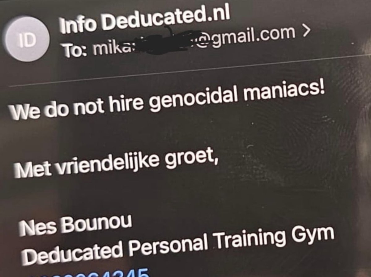 vivscontent's tweet image. Israëlische studente solliciteerde voor bijbaantje personal coach in Utrecht. Cv en brief gestuurd en dit is het antwoord. #stopantisemitisme 👇🏻

deducated.nl/deducated-life…