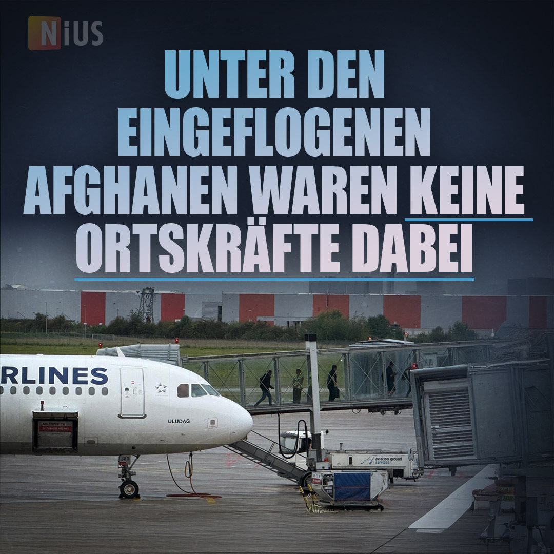 Unter den Eingereisten befand sich keine einzige ehemalige Ortskraft der Bundeswehr oder anderer deutscher Einrichtungen in Afghanistan. nius.de/news/unter-den…