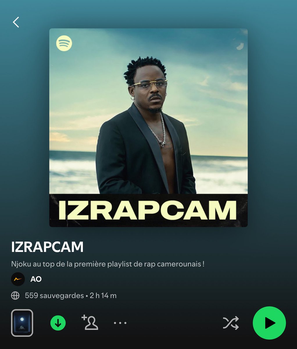 Près de 560 personnes qui sont à jour chaque semaine sur le rap camer 🇨🇲 ! Mais toi tu es toujours dans les discours de « Le rap camerounais n’existe pas » !? 🤨

Laisse la sorcellerie et abonne toi à la première playlist de rap camerounais sur Spotify ➡️ open.spotify.com/playlist/5ra5T…