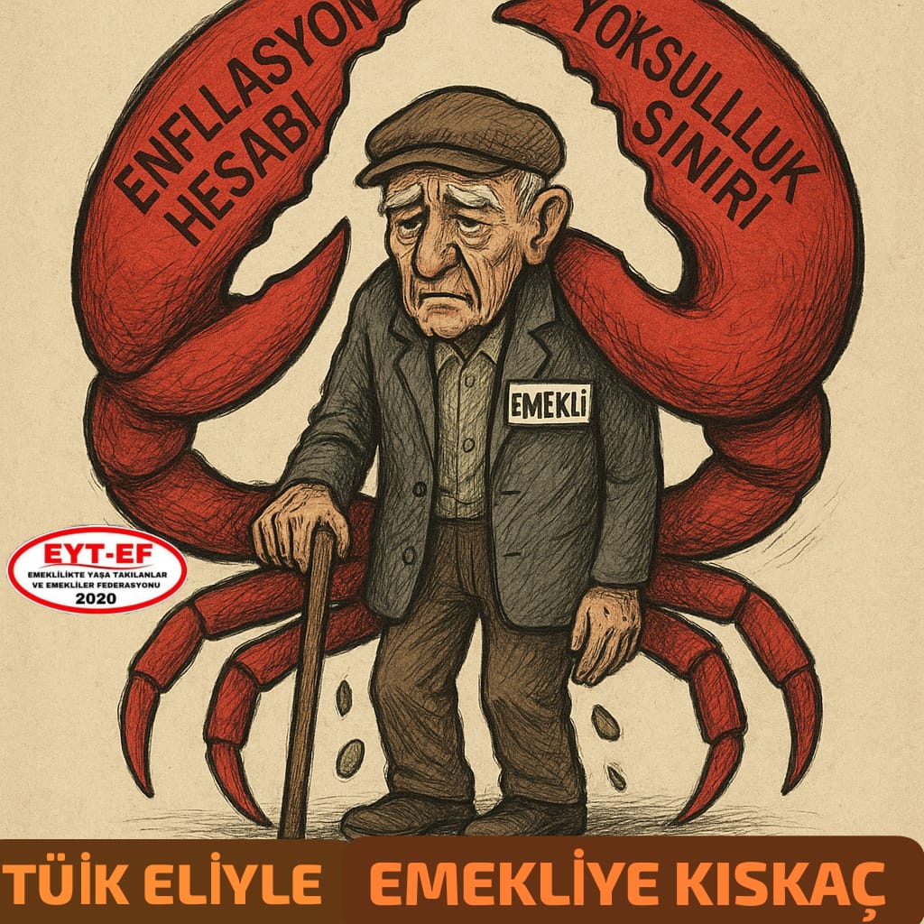 🔺️Yıllarca alın teriyle, emeğiyle bu ülkenin kalkınmasına katkı sunan emekliler, bugün açlığa ve sefalete mahkum edilmiştir. İktidar, her seçim döneminde emeklilere umut dağıtıp sandık sonrası verdiği sözleri unutmuştur . 
#TüikEliyleEmekliyeKıskaç
#5000KısmiyeKomplo