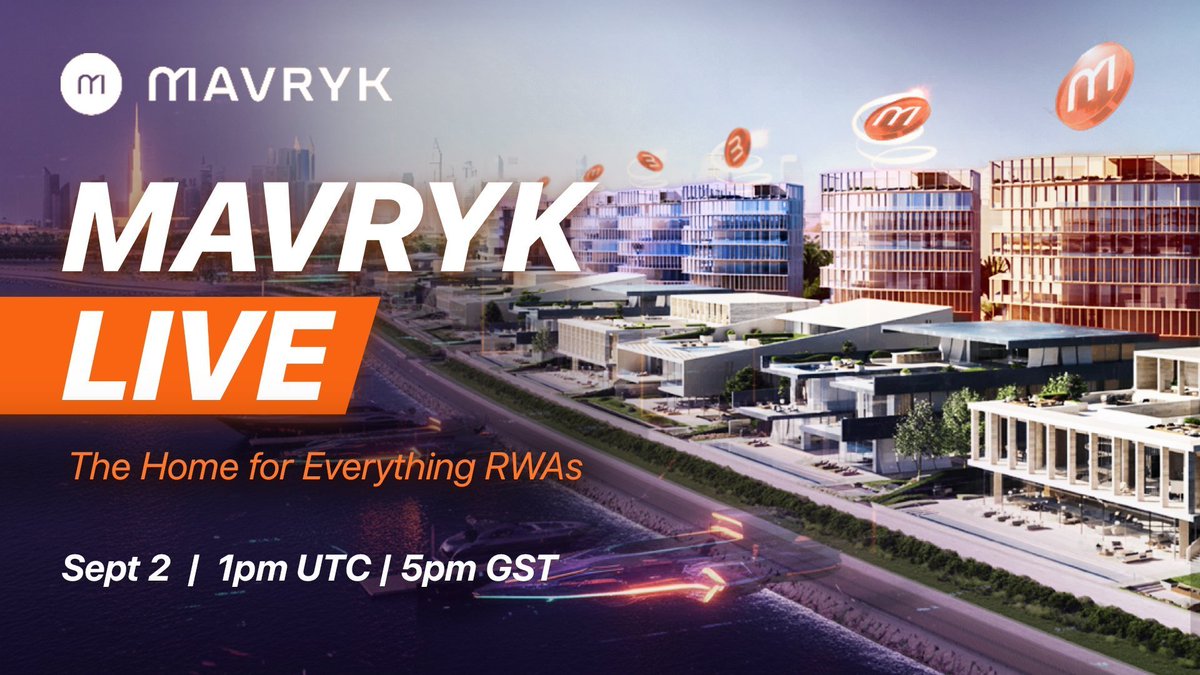 Kierian (@kierianv) on Twitter photo 100% sure that <a href="/MavrykNetwork/">Mavryk Network | Tokenizing $10B in RWAs</a> will give alphas in today's space at 1 PM UTC.
- What to expect at launch
- $MVRK tokenomics
- What's coming next after TGE
- talk about their $10B deal with MAG and Multibank
reminder set, it starts in 3h 🤝 100% sure that <a href="/MavrykNetwork/">Mavryk Network | Tokenizing $10B in RWAs</a> will give alphas in today's space at 1 PM UTC.
- What to expect at launch
- $MVRK tokenomics
- What's coming next after TGE
- talk about their $10B deal with MAG and Multibank
reminder set, it starts in 3h 🤝