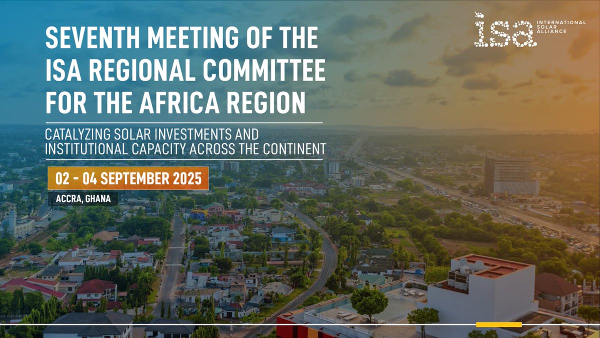 it_puja_'s tweet photo. At the seventh meeting of the ISA Regional Committee for the Africa region, discussions will focus on innovation, investment and inclusiveness.

#ISAAfricaRCM @isolaralliance https://t.co/4a21Vp3i4Q