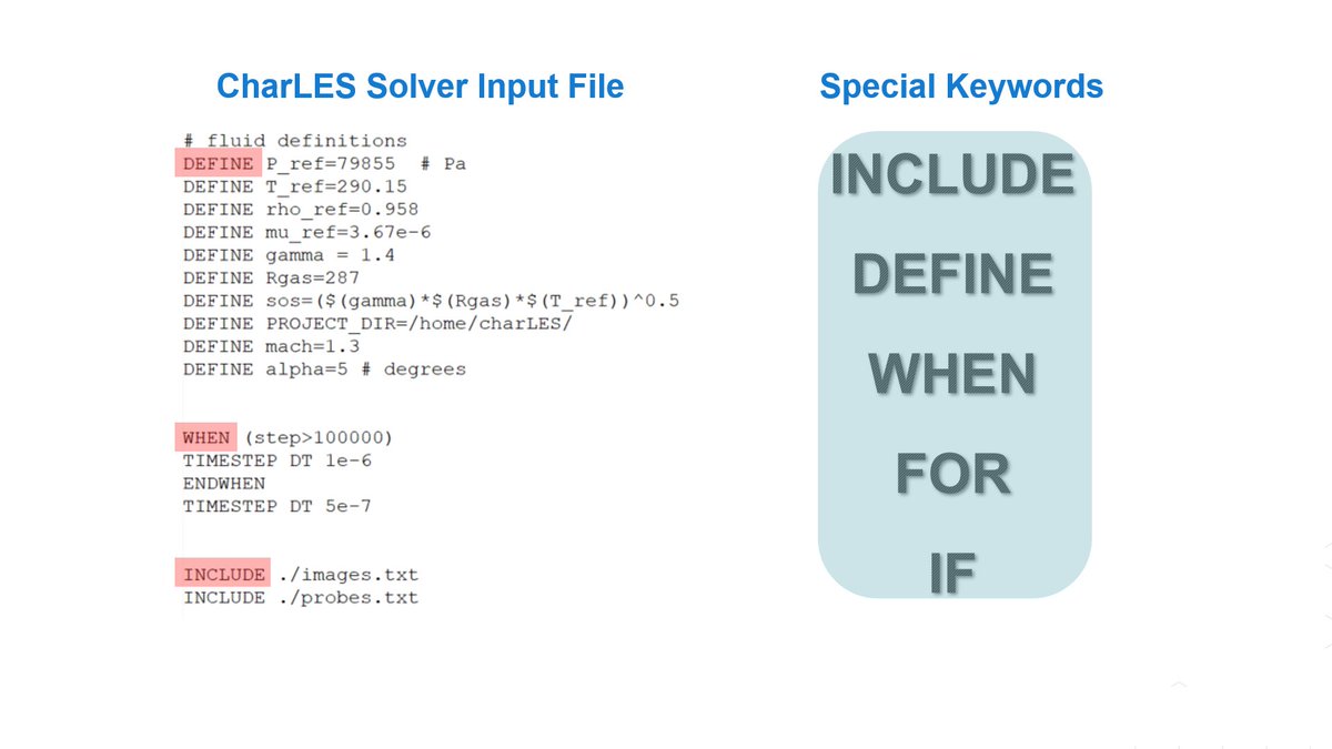 CadenceCFD's tweet image. Optimize your CFD workflow with Fidelity Charles!
In this short tutorial, we explain how to use input parameters — define, ifdef, when, for & include — to build smarter, reusable solver setups.
📺 Watch here: youtu.be/RV_qD0EeYsw
#LES #Fidelity #ComputationalFluidDynamics