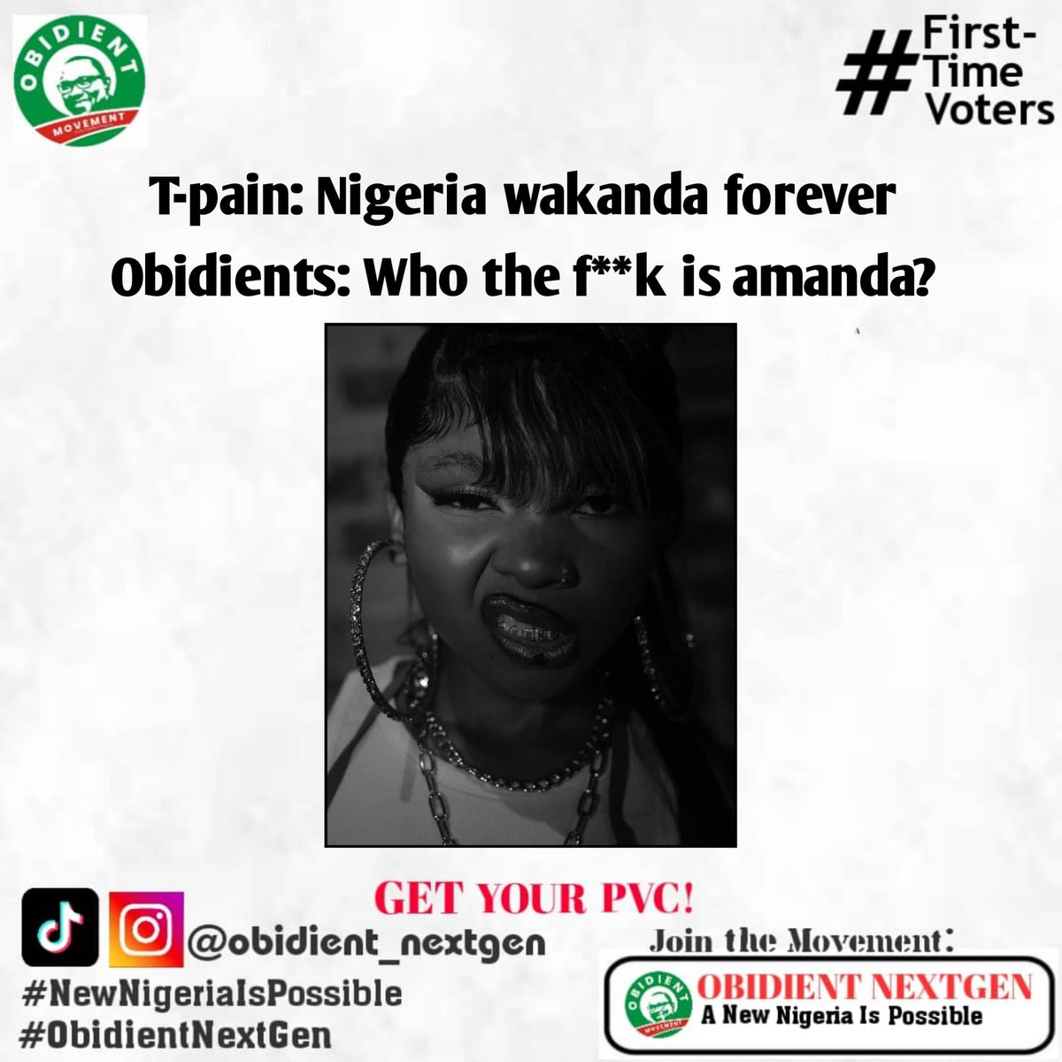 ObidientNextGen's tweet photo. @PeterObi
@AishaYesufu
@Drmopaul
@JOBIdient_
@Morris_Monye
@ehimaggie
@YunusaTanko
@spiritofwilly
#ObidientNextGen
#NewNigeriaIsPossible https://t.co/8RtgN7B8uH