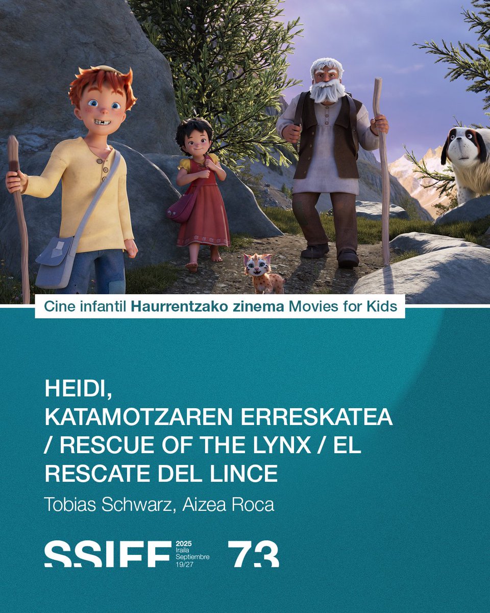 #73SSIFF 🧸 #HaurrentzakoZinema #CineInfantil

Heidi, Katamotzaren erreskatea filmean; haur-pertsonaia ezagunak enpresaburu gupidagabe bati aurre egin beharko dio zauritutako katamotz bat salbatzeko. Tobias Schwarzek eta Aizea Rocak zuzendu dute.

En Heidi, Katamotzaren