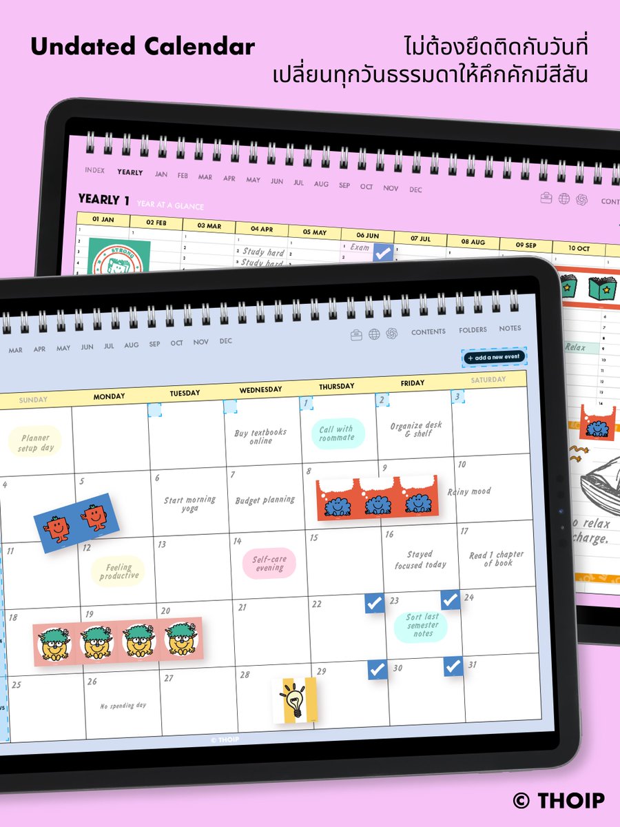 webudding_th's tweet photo. Mr. Men Little Miss [Everyday Holidays] Planner
เพื่อนๆ จอมซนมารวมตัวกัน ✨ พร้อมป่วนโลดแล่นในโลกดิจิทัลแพลนเนอร์แล้ว!
🌈 เทมเพลตหลากหลาย จดได้ทุกสไตล์
🌈 Undated Calendar ไม่ต้องยึดติดกับวันที่
#webudding_th #mrmenlittlemissthailand #mrmenlittlemiss https://t.co/xWbcdDrH3j