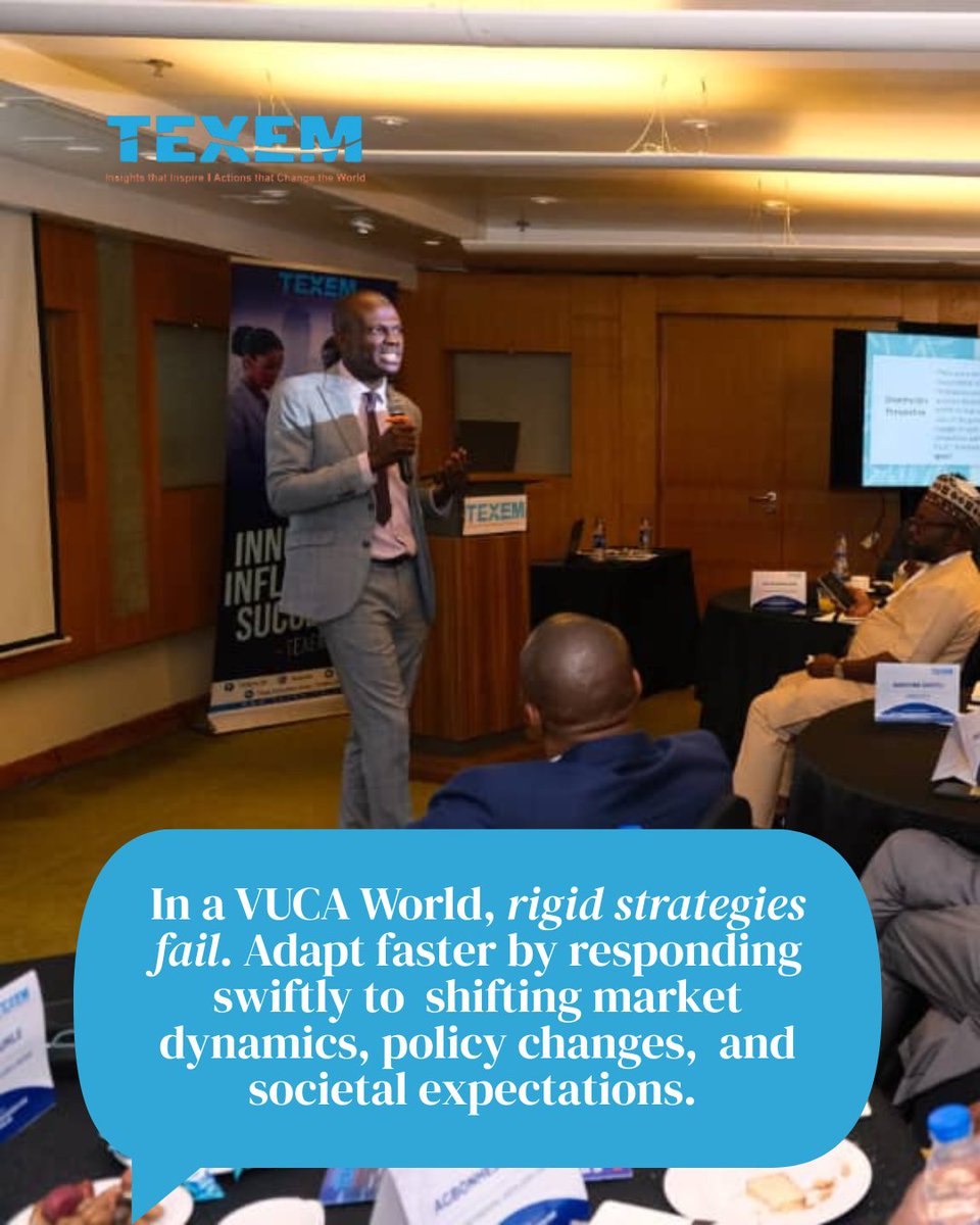 Texem_UK's tweet image. In a VUCA world, rigid strategies fail.
Can your organisation pivot fast enough when:
🔄 Markets shift?
📉 Policies change?
🌍 Expectations evolve?

📌 Adaptability = survival.

🧠 #CLevel execs, what’s your latest bold strategic shift?

#TEXEMUK #ConsultingTuesday #VUCA