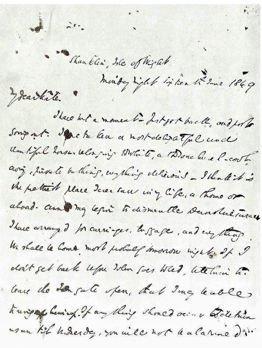 Spotted in a Ventnor shop. The splendid quote from the  letter Dickens posted in Shanklin to his wife, telling her he’d found the perfect place for their 1849 summer. The mugs are produced by Little Bear Pottery and sold from Ventnor’s Luchelle Boutique