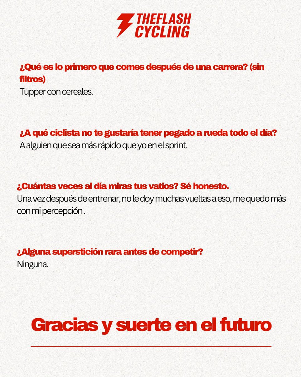TheFlashCycling's tweet image. 🔴 PREGUNTAMOS A… Sergio Gutiérrez 🔴
Corredor del Equipo Gomur🚴‍♂️🔥

👉 Líder del Torneo Lehendakari
👉 Regular, completo y con ambición
👉 Nos cuenta en 8 preguntas su gran temporada, sus objetivos y una curiosidad que no sabías 👀

¿Dónde está el techo de este joven talento?💥