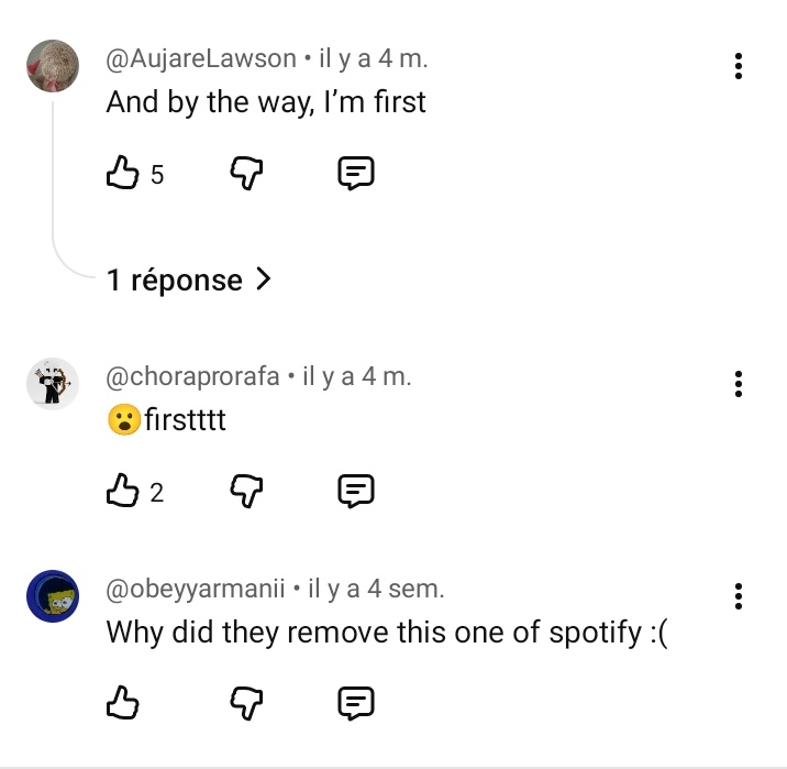 <a href="/AsaAsika/">Asa Asika 🔌🇧🇪</a>  <a href="/davido/">Davido</a> Kante isn't available on Spotify, YouTube music, Apple music in some countries.
Look at people complain