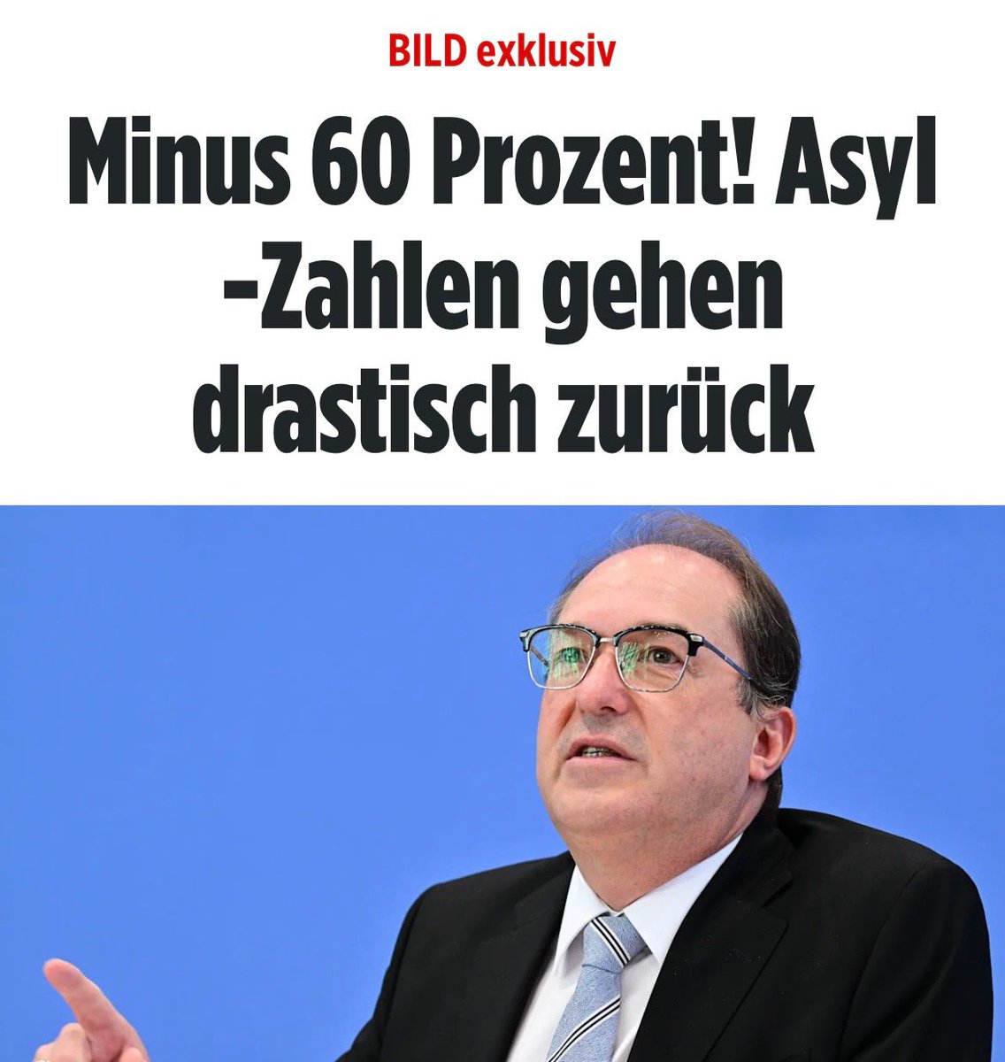 Minus 60% - die Migrationswende der Bundesregierung und von Innenminister #Dobrindt wirkt!