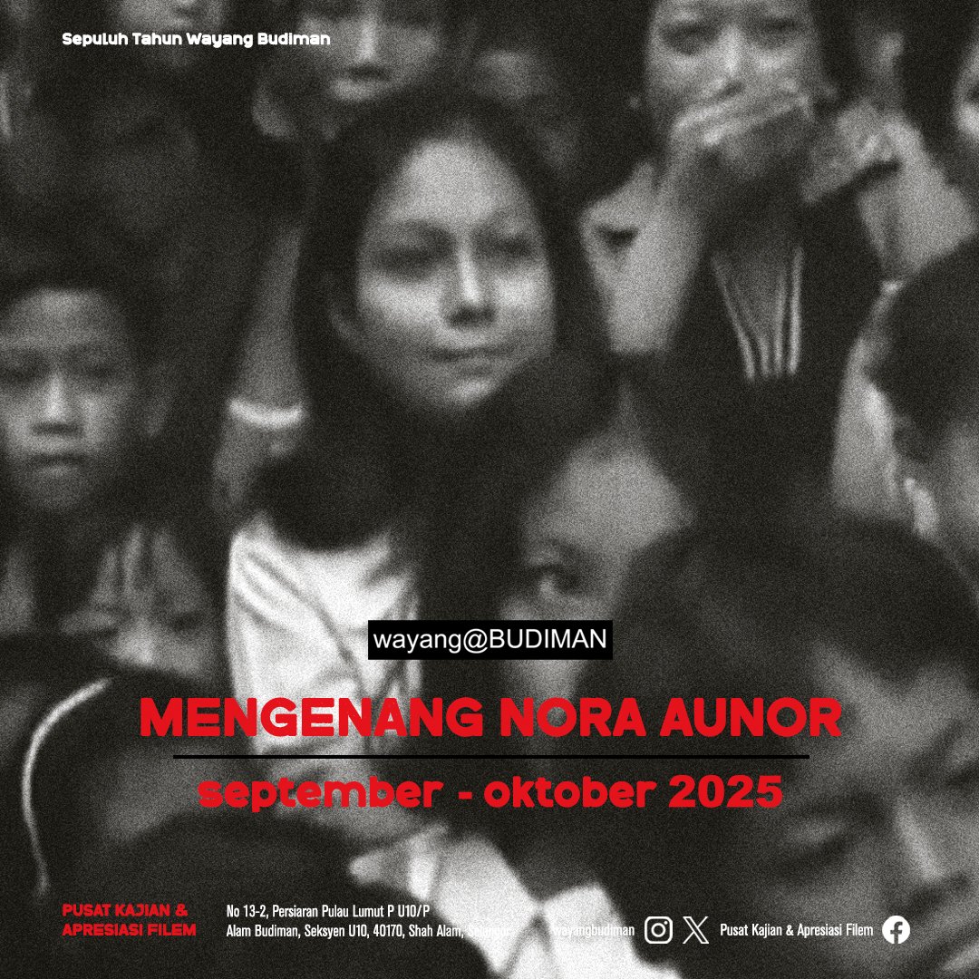 September dan Oktober ini #WayangBudiman membawakan slot MENGENANG NORA AUNOR. Slot ini ditampilkan bagi mengenang penglibatan mendiang Nora Aunor, primadona dan bintang legenda sinema Filipina yang cukup dikenali dengan karisma, bakat dan komitmennya yang luar biasa.