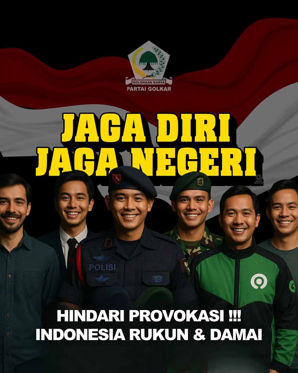 Jaga Diri, Jaga Negeri" Hindari Provokasi!!! Indonesia Rukun &amp; Damai

<a href="/m/">Mika</a>.sarmuji
<a href="/mukhtarudin/">mukhtarudin</a>
<a href="/sari1yuliati/">NTBbangkit</a>

#FraksiGolkar #indonesiamaju #partaigolkar #kadergolkar #jaditaukaryamu #jagadirijaganegeri