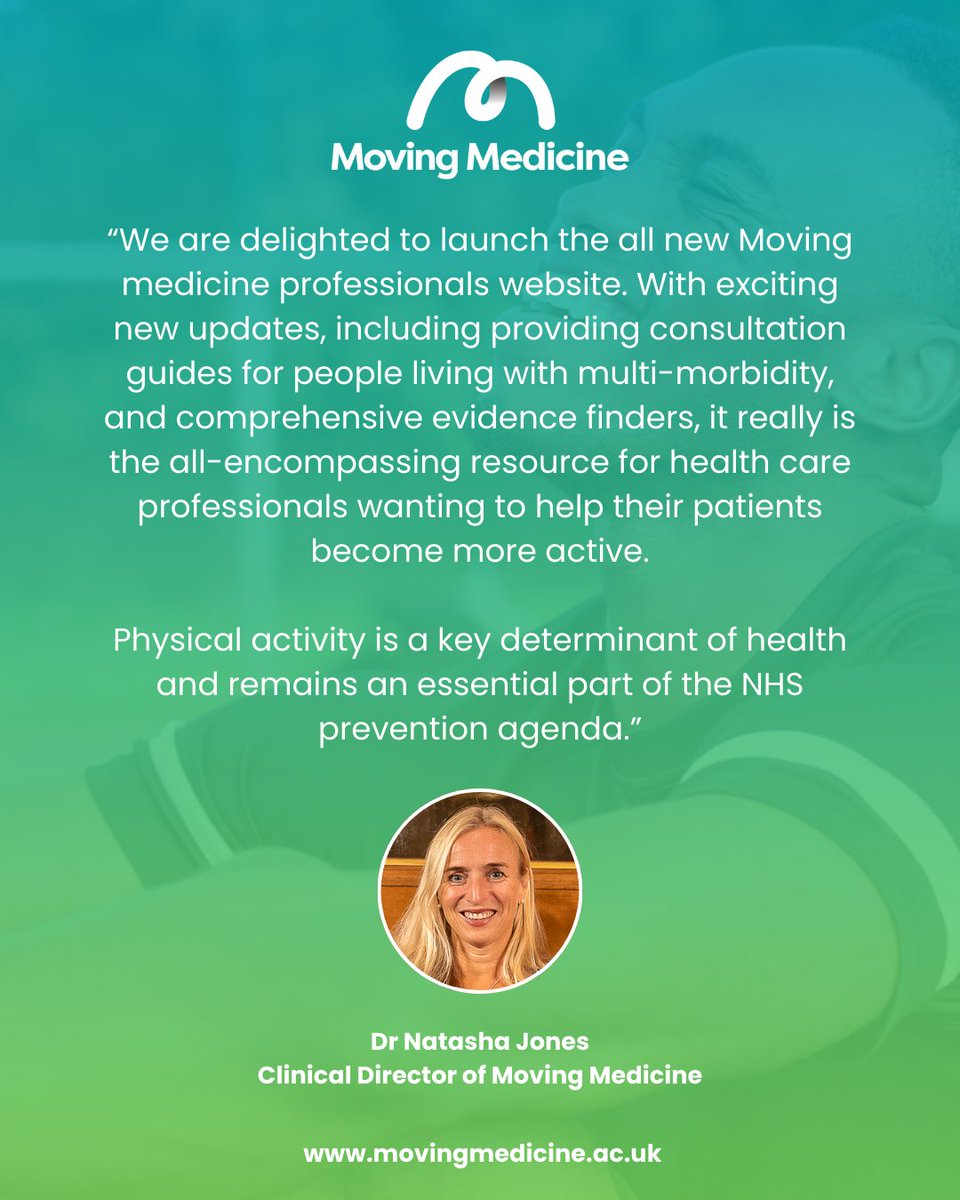 Dr Natasha Jones, a Clinical Director at Moving Medicine, shares her thoughts at Moving Medicine's new and enhanced website.

Explore the website now 👇
movingmedicine.ac.uk