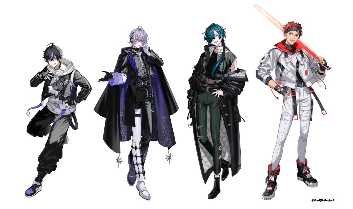 Vアイドルグループ「FouRTe project」の皆様のキービジュアルを担当させていただきました。
どうぞよろしくお願いいたします！　 #FouRTe