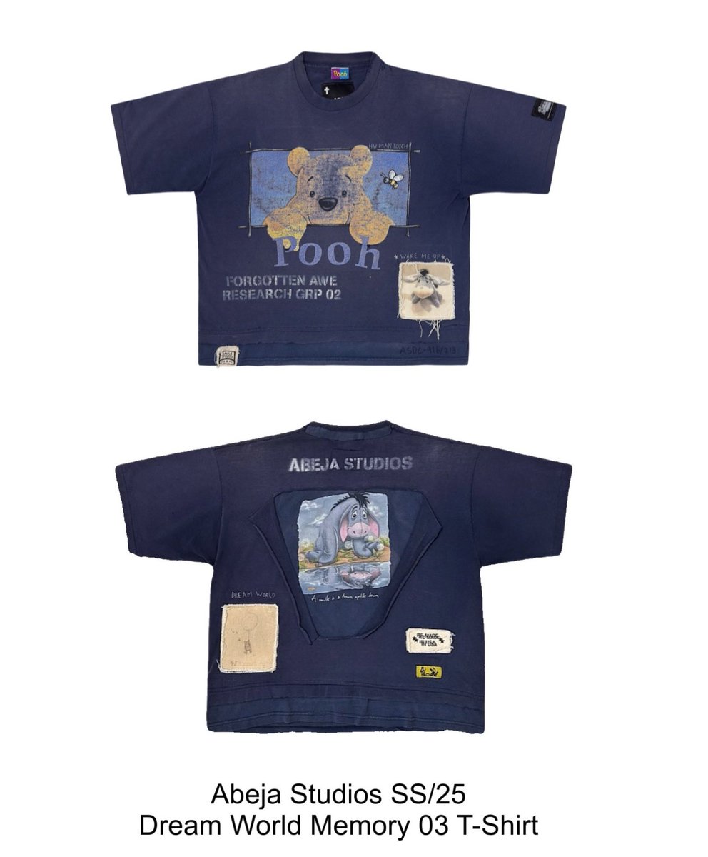 budakcintaexo's tweet image. WANT TO BUY
Abeja studios SS 25 Dream World Memory 03 T-shirt

Winnie the pooh eeyore