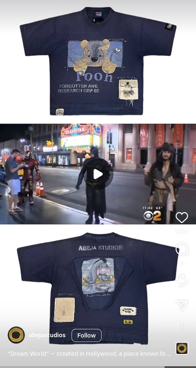 budakcintaexo's tweet image. WANT TO BUY
Abeja studios SS 25 Dream World Memory 03 T-shirt

Winnie the pooh eeyore