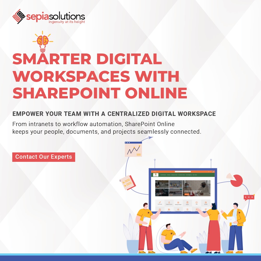SepiaSolutions's tweet image. Empower your team with SharePoint Online – a smart workspace to centralize documents, projects &amp;amp; communication.
Say goodbye to scattered files and endless emails.

Contact us today to discover how!
#SepiaSolutions #SharePointOnline #DigitalWorkspace