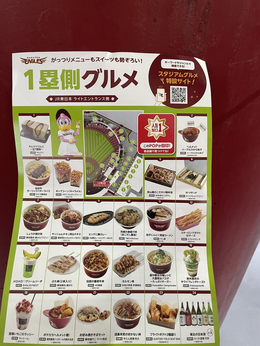 各店舗の人気NO.1グルメ一覧表なるものが出来てた…‼️‼️‼️‼️‼️‼️‼️‼️‼️