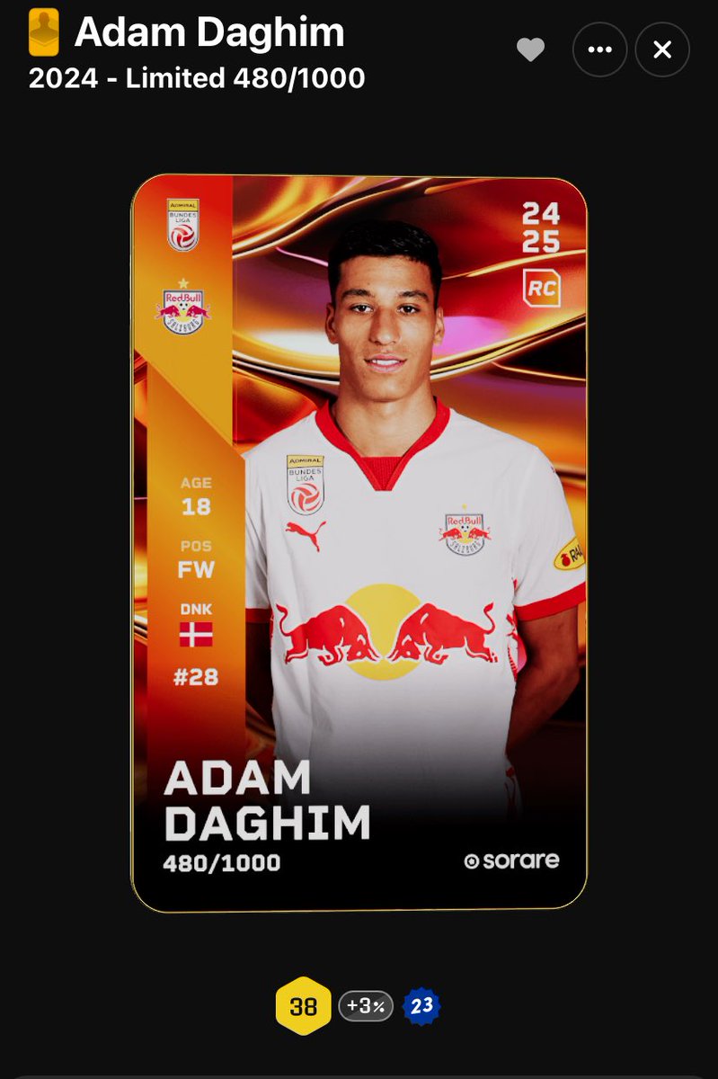 🚨🚨First Sorare Giveaway 🚨🚨

To celebrate my first star reward - two u23 cards given :

Rare Skelly Alvero
Limited Adam Daghim 

How to enter 
1- Follow me 
2- Like and retweet
3- comment your Sorare username 

Winner will be announced on September 3rd 🍀

<a href="/Sorare/">Sorare</a>