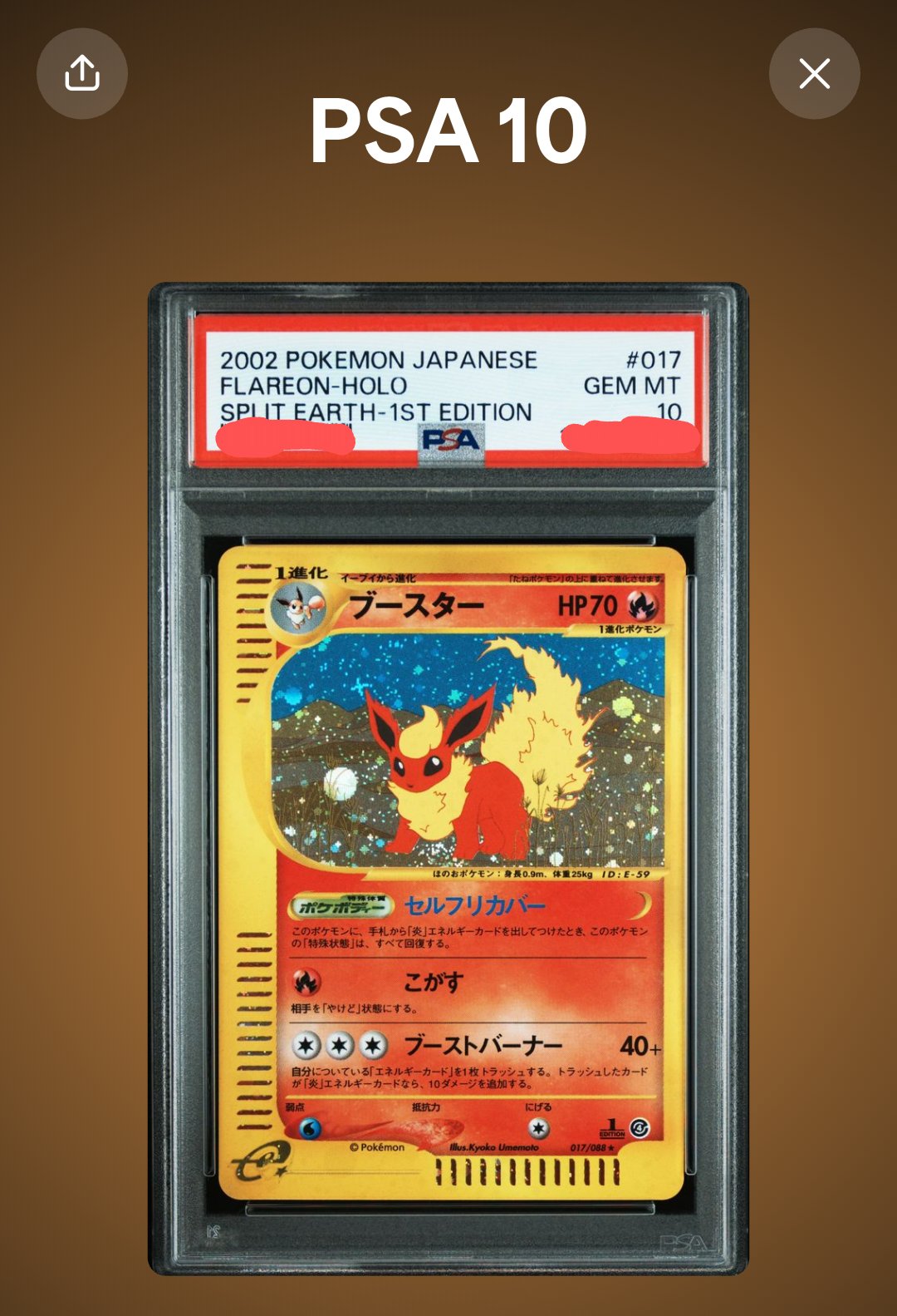 PSA10 ブースター　カードe 017/088 1st ホロ　キラ　裂けた大地 PSA10 ブースター カードe 017/088 1st ホロ キラ 裂けた大地