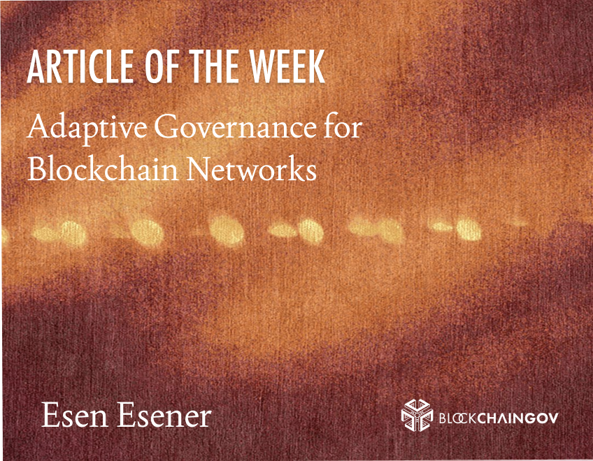 This weeks article by <a href="/syntonyy/">Zimt</a> discusses why the alegality of blockchain networks is no longer defensible, analyzing EU &amp; US regulatory trends and proposing adaptive governance as a path to legal resilience.

Read it here: blockchaingov.eu/adaptive-gover…