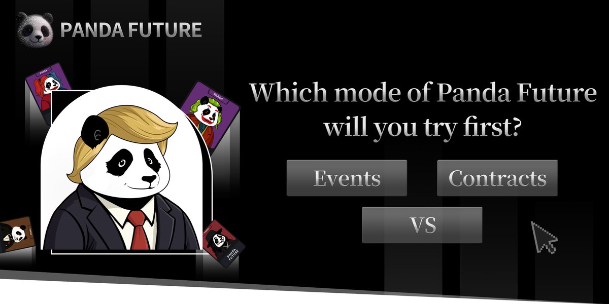 ⚡ Quick poll time!
Panda Future gives you three unique ways to experience prediction markets:

🌍 Events
📈 Contracts
⚔️ VS

🐼 Which one will you try first?
Drop your answer in the comments — let’s see where the community stands.

#PandaFuture #Web3 #PredictToEarn