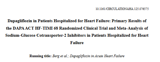 💊🆕Metaanálisis DAPA ACT HF: Inicio precoz de iSGLT2 en #ICA reduce mortalidad y descompensaciones, independientemente de la FEVI o presencia de diabetes¿Cumple criterios?🫵¡No pierdas la oportunidad de prescribirlo desde #Urgencias! #DocenciaUrgencias ✅shorturl.at/JiTIFs