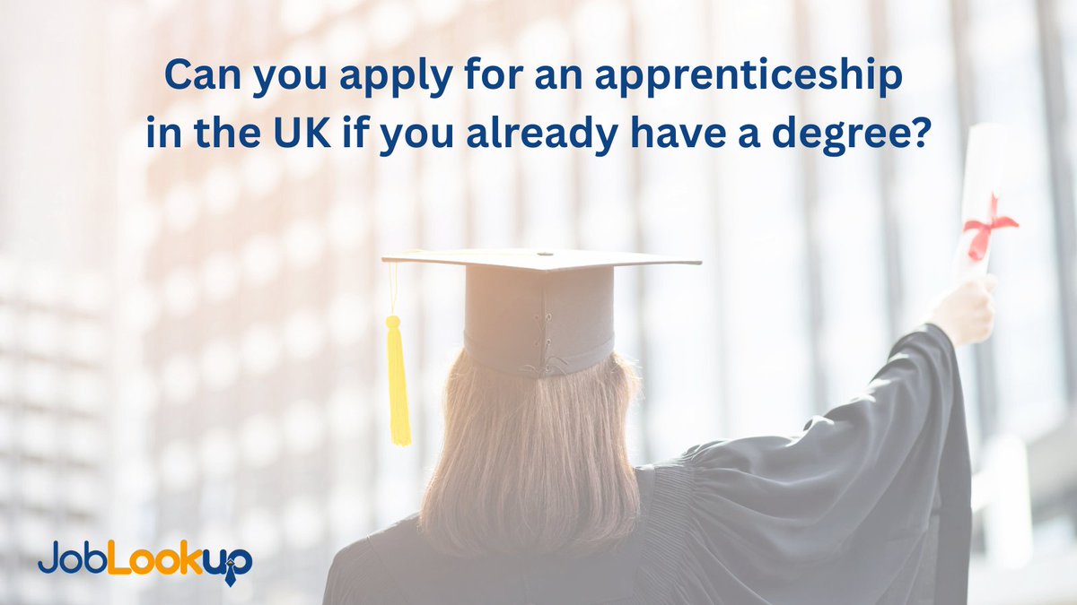JobLookupGlobal's tweet image. 🎓 Already got a degree but rethinking your #career path? Good news, #apprenticeships in the UK aren’t just for school leavers. Whether you’re looking for hands-on experience or a fresh start, you can apply as a #graduate. 🙌 

🔗joblookup.com/explore/can-yo…