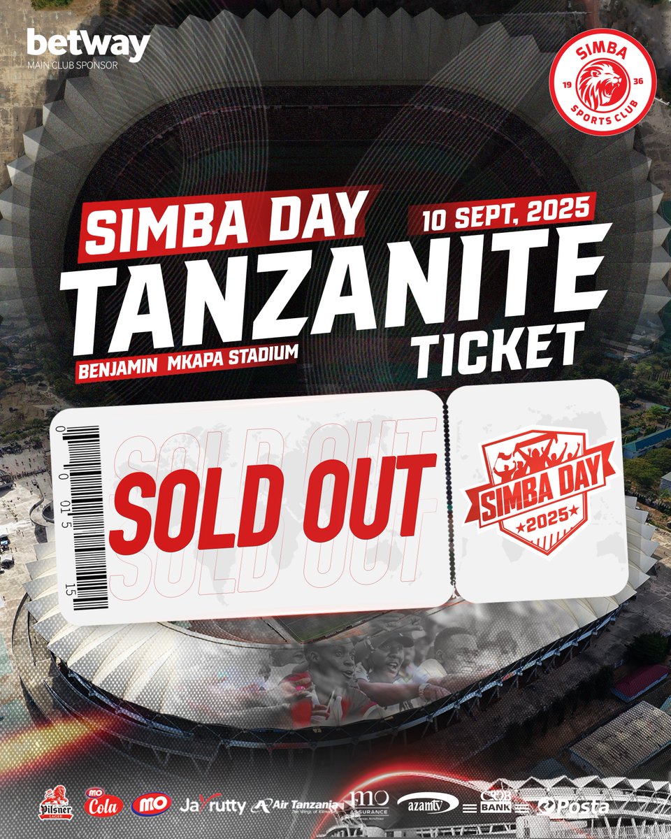 SimbaSCTanzania's tweet image. Tiketi za vibopa za Tanzanite zimekwisha. Endelea kununua tiketi za maeneo mengine ya uwanja. #NguvuMoja