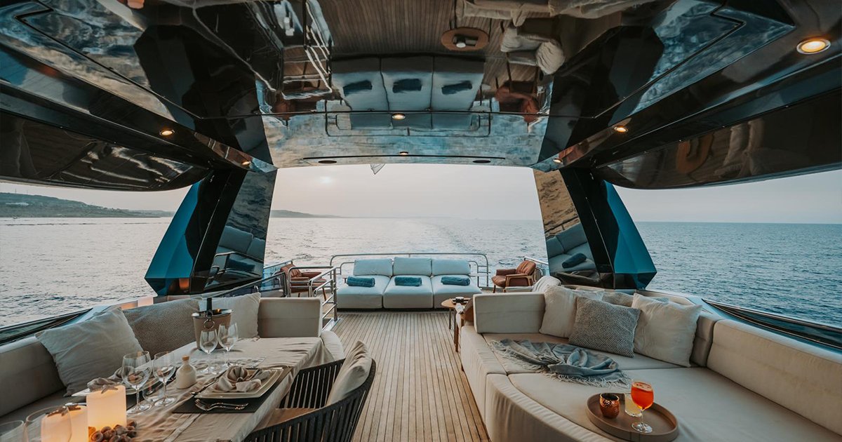 VENUS is made for alfresco living, with expansive outdoor spaces that invite you to soak up every moment at sea. From the sprawling 60m² flybridge with sunpads, dining, to the cozy bow lounge and balconies, every deck is designed for open-air relaxation. 

go.nandj.com/jklxix