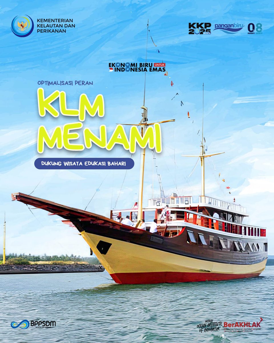 BPPSDM - KP POLTEK KP PANGANDARAN (@kp_pangandaran) on Twitter photo #SobatBahari, udah tau KLM Menami belum?
Kapal pinisi keren ini awalnya merupakan hibah dari <a href="/WWF_ID/">Yayasan WWF Indonesia</a> ke <a href="/kkpgoid/">KKP RI</a> pada tahun 2022, dan kini resmi dioperasikan oleh <a href="/bppsdm_kp/">BPPSDM KKP</a> melalui <a href="/bppsdm_bp3bwi/">BPPSDM BPPP BANYUWANGI</a> sebagai sarana #PendidikanKP dan #PelatihanKP
#PanganBiru #SDMKP <a href="/in_radiarta/">INRadiarta</a> #SobatBahari, udah tau KLM Menami belum?
Kapal pinisi keren ini awalnya merupakan hibah dari <a href="/WWF_ID/">Yayasan WWF Indonesia</a> ke <a href="/kkpgoid/">KKP RI</a> pada tahun 2022, dan kini resmi dioperasikan oleh <a href="/bppsdm_kp/">BPPSDM KKP</a> melalui <a href="/bppsdm_bp3bwi/">BPPSDM BPPP BANYUWANGI</a> sebagai sarana #PendidikanKP dan #PelatihanKP
#PanganBiru #SDMKP <a href="/in_radiarta/">INRadiarta</a>