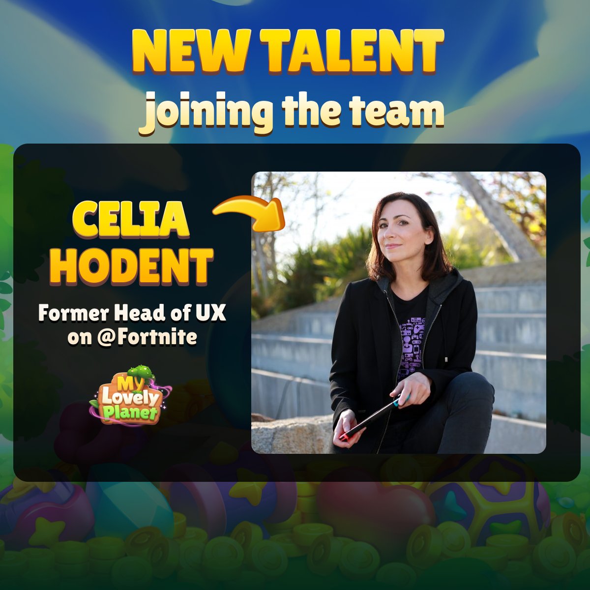 MyLovelyPlanet1's tweet image. Do you know Celia Hodent? 👀

🔹 PhD in Psychology
🔹 Worldwide expert in Cognitive Game UX
🔹 Worked with Ubisoft, LucasArts &amp;amp; Epic Games
🔹 Former Head of UX on @Fortnite 🎮

Now she’s joining forces with us! 🚀
Another world-class talent powering our team. 💚

#mylovelyplanet