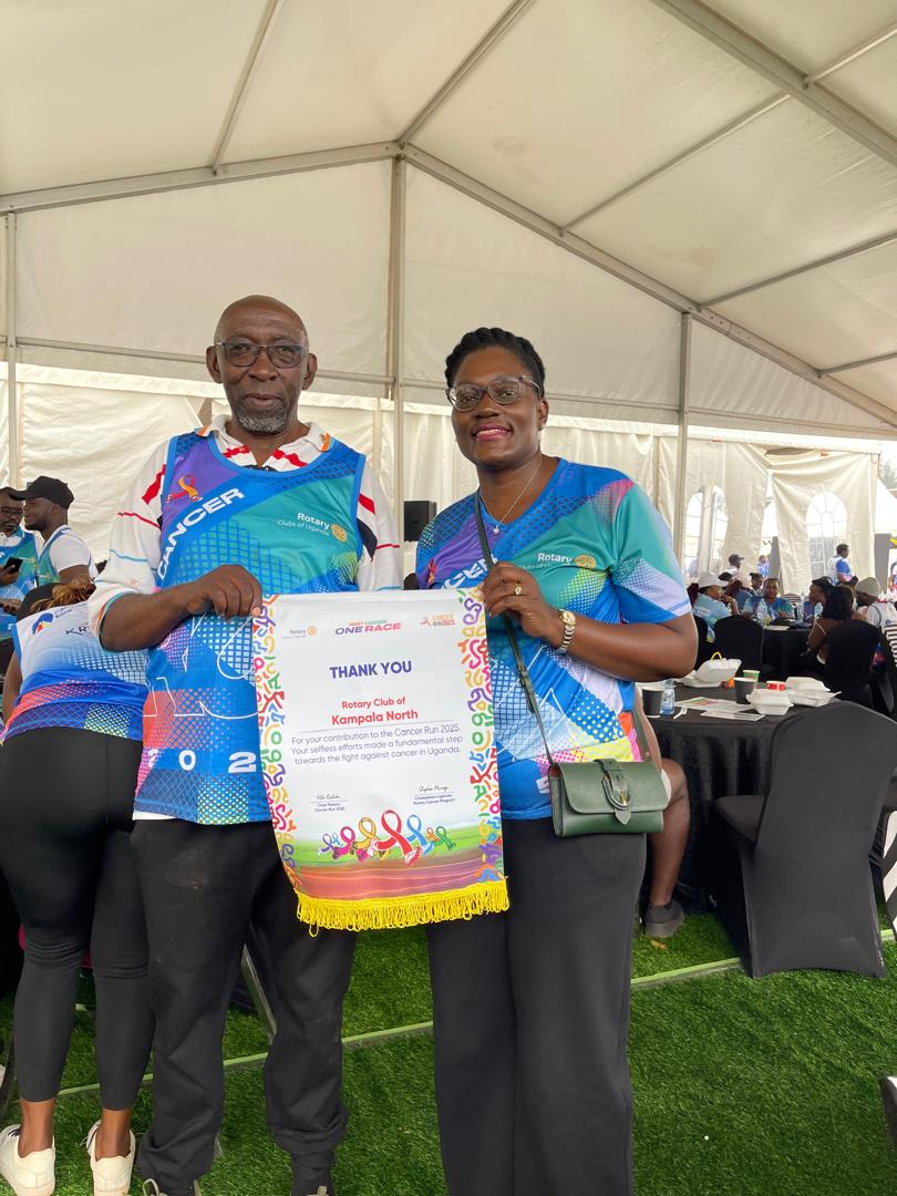 Great appreciation   to our cancer run chair  Rtn Samwiri and President  Stella for the good stewardship  in the recent concluded cancer run <a href="/UgRotaryCancerP/">#CancerRunUg26</a> last Sunday at kololo were the club was among  clubs that sold more than 1000 kits.
#RotaryKlaNorthMeets 
#RotaryEyamba