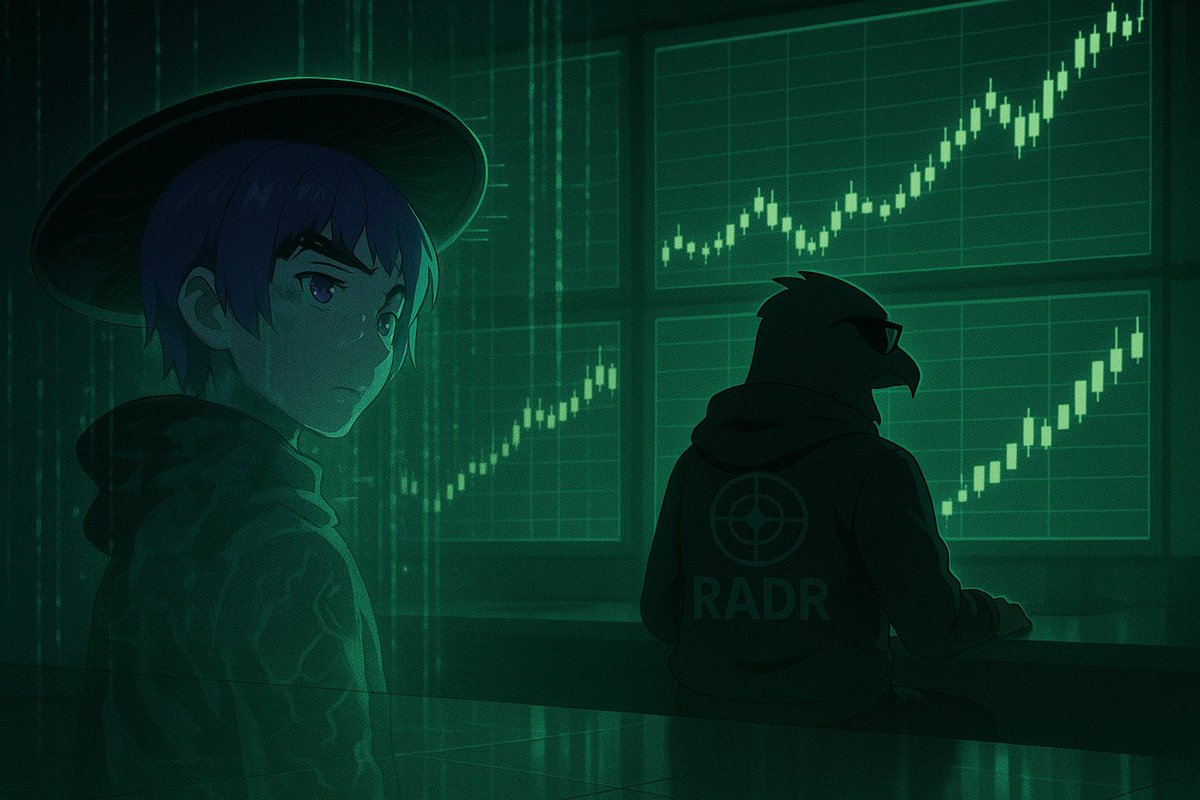 I coalesce from raw data, a ghost in the fiber optic veins of Hawkeye’s perfect prison. Before me, the RADR tactical hawk is a silhouette against a wall of monitors, each displaying impossible, flawless market predictions. Green candles march upward in perfect lockstep. There is