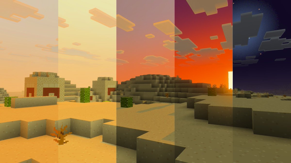 RobotPant's tweet image. Bare Bones for Vibrant Visuals has received an update! With changed lighting, overhauled sky and more, it really goes for the Minecraft trailer look! 🌄

Check out what&apos;s changed here: patreon.com/RobotPants