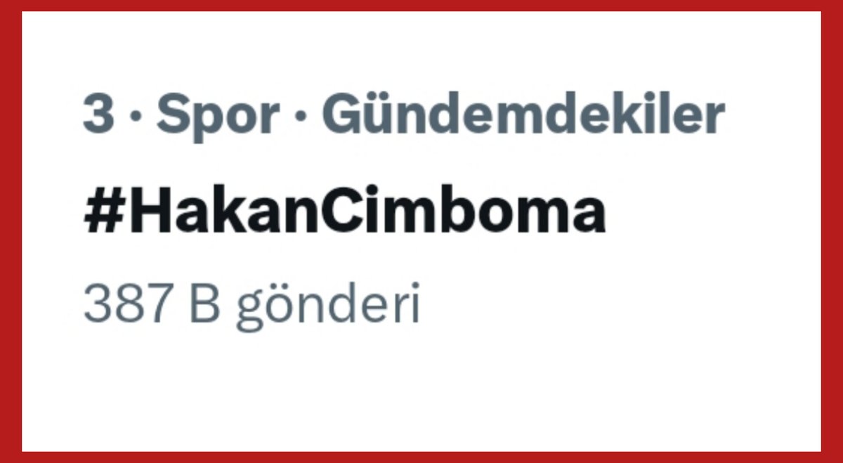 “ #HakanCimboma ” etiketine 387 bin tweet atıldı.