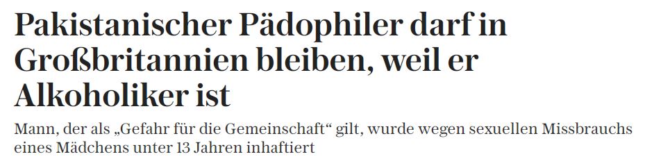 Wer sich über deutsche Urteile zum Thema Abschiebungen wundert, soll mal nach Großbritannien schauen, dort ist es noch irrer.