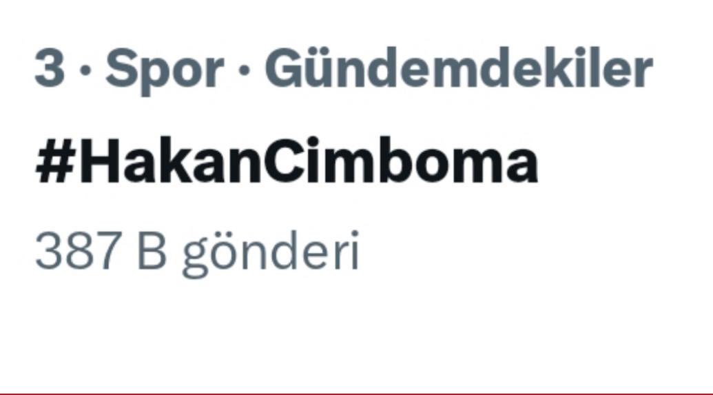 Galatasaraylı taraftarların başlattığı #HakanCimboma etiketi, atılan 387 bin tweet ile X tarihinin en uzun süren ve en etkili tag çalışması olarak tarihe geçti. (Brandium Sport)