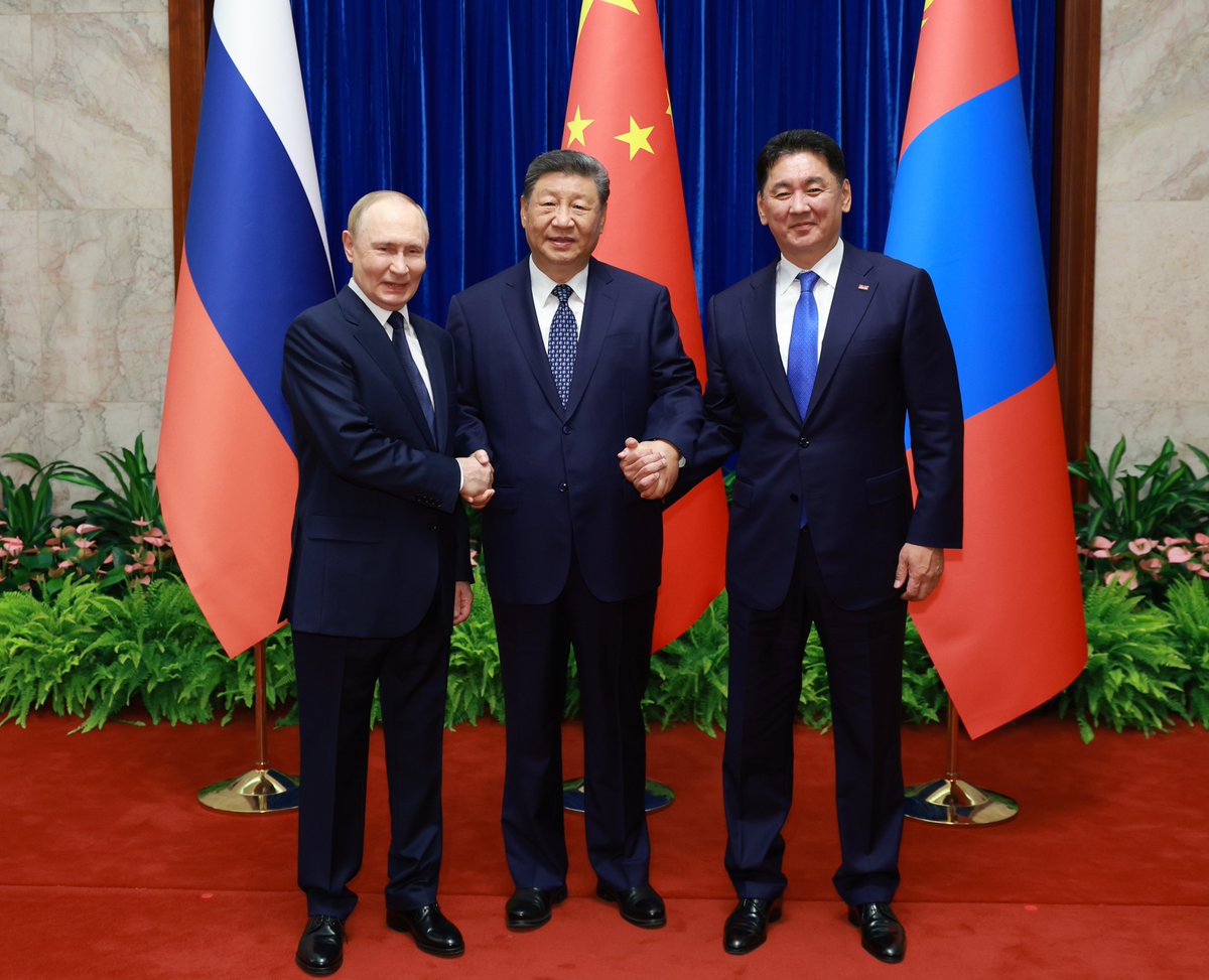 President Xi Jinping held the seventh meeting of heads of state of China, Russia and Mongolia with President Vladimir Putin and President Ukhnaa Khurelsukh in Beijing.

The trilateral cooperation among China, Russia and Mongolia has developed steadily and achieved tangible
