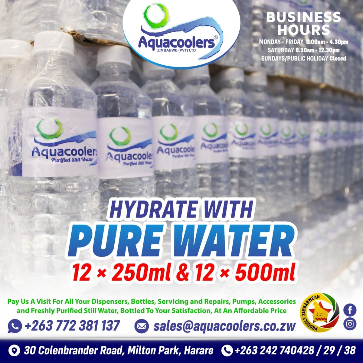 Stay Cool, Stay Hydrated – Aquacoolers Zimbabwe Bottle Packs!